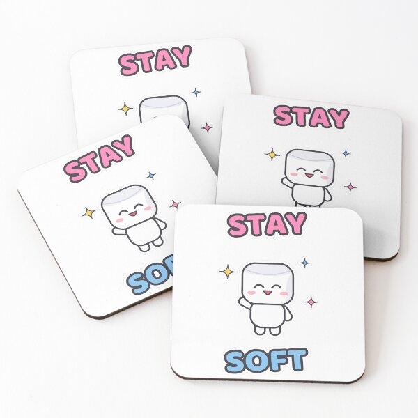 Item preview, Stay Soft - Cute Happy Marshmallow Pip designed and sold by BiMood.