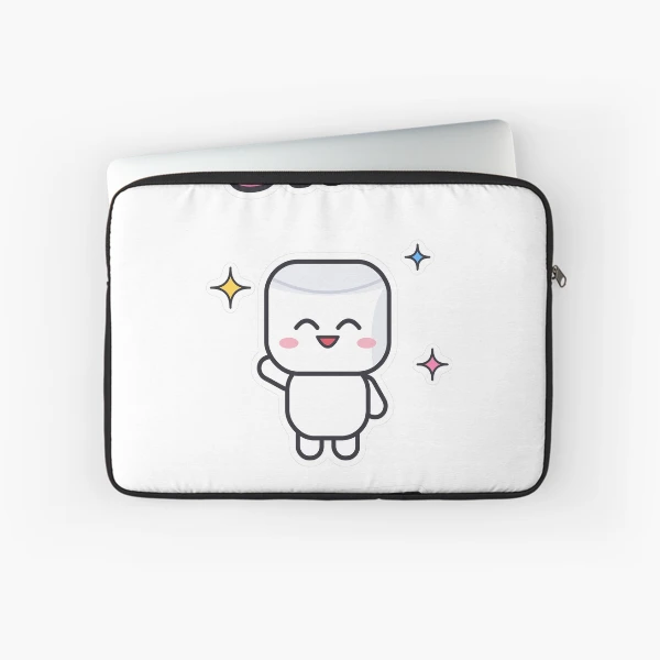 Stay Soft - Cute Happy Marshmallow Pip — Laptop Sleeve by BiMood