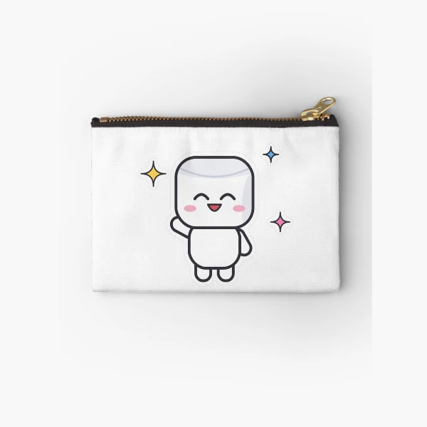 Stay Soft - Cute Happy Marshmallow Pip — Zipper Pouch by BiMood