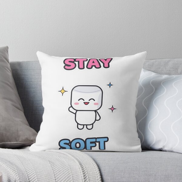 Item preview, Stay Soft - Cute Happy Marshmallow Pip designed and sold by BiMood.