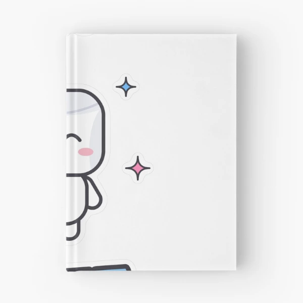 Stay Soft - Cute Happy Marshmallow Pip — Spiral Notebook by BiMood