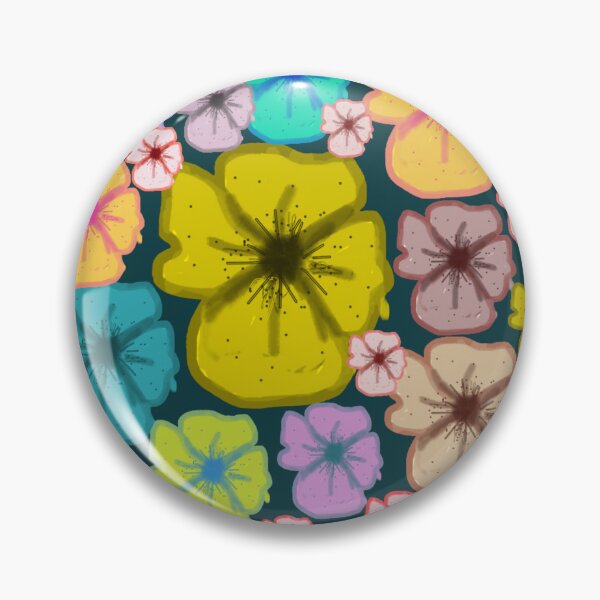 Item preview, Multicolor Retro Floral Collage - Hand-Drawn Colorful Pattern designed and sold by BalkanBloomArt.