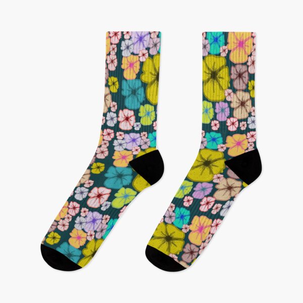Item preview, Multicolor Retro Floral Collage - Hand-Drawn Colorful Pattern designed and sold by BalkanBloomArt.