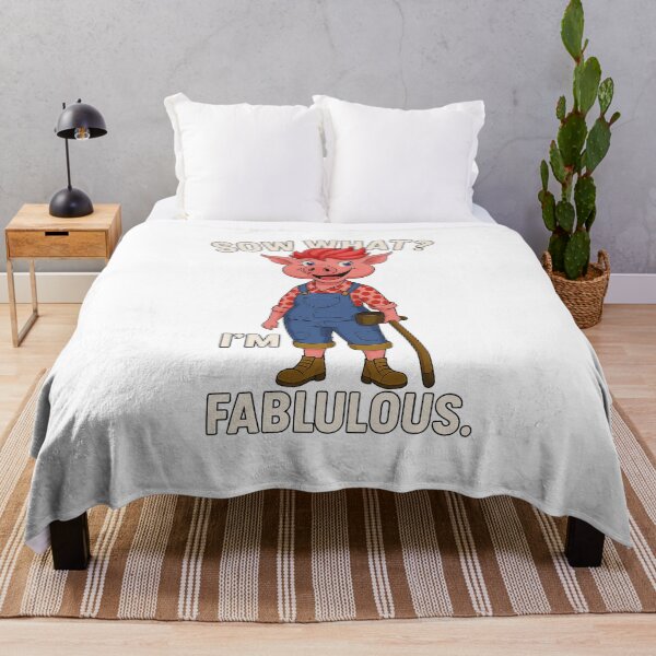 Item preview, Retro Country Pig Cartoon "Sow What I'm Fabulous" designed and sold by retrotoonz.