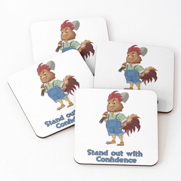 Item preview, Retro Rooster Farmer Cartoon "Stand Out with Confidence designed and sold by retrotoonz.