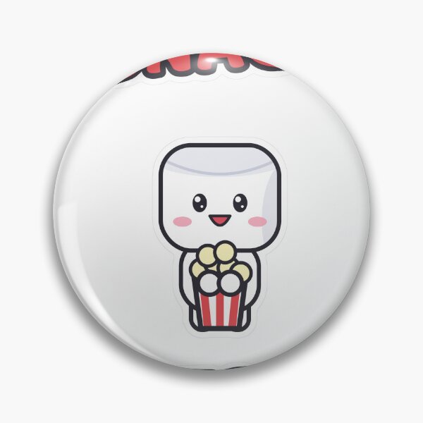 Item preview, Snack Attack - Cute Marshmallow Pip with Popcorn designed and sold by BiMood.