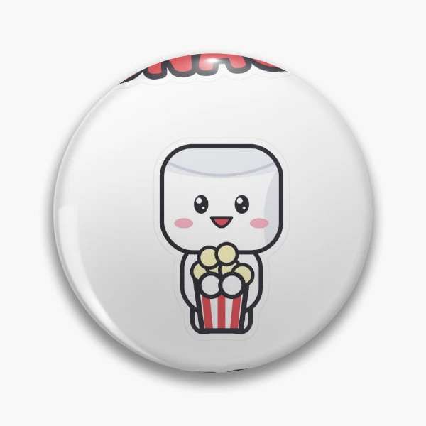 Snack Attack - Cute Marshmallow Pip with Popcorn — Pin by BiMood