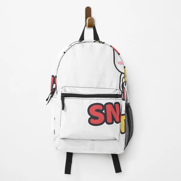 Snack Attack - Cute Marshmallow Pip with Popcorn — Backpack by BiMood