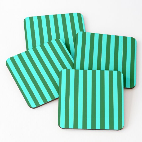 Item preview, Green and Blue Icy Mint Stripes  designed and sold by DanielleGensler.