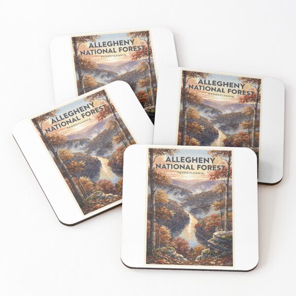 Item preview, Allegheny National Forest Pennsylvania Vintage Watercolor Travel designed and sold by Teelogic.