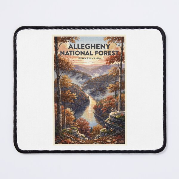 Item preview, Allegheny National Forest Pennsylvania Vintage Watercolor Travel designed and sold by Teelogic.