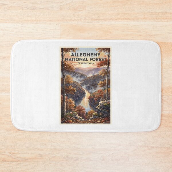 Item preview, Allegheny National Forest Pennsylvania Vintage Watercolor Travel designed and sold by Teelogic.