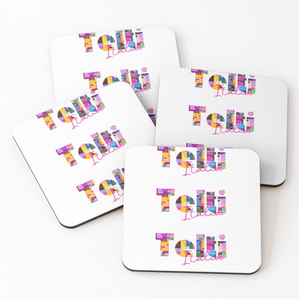 Item preview, Telti, Sardegna, Italy, Italia, colorful typography design for travellers designed and sold by Wanderful-roads.
