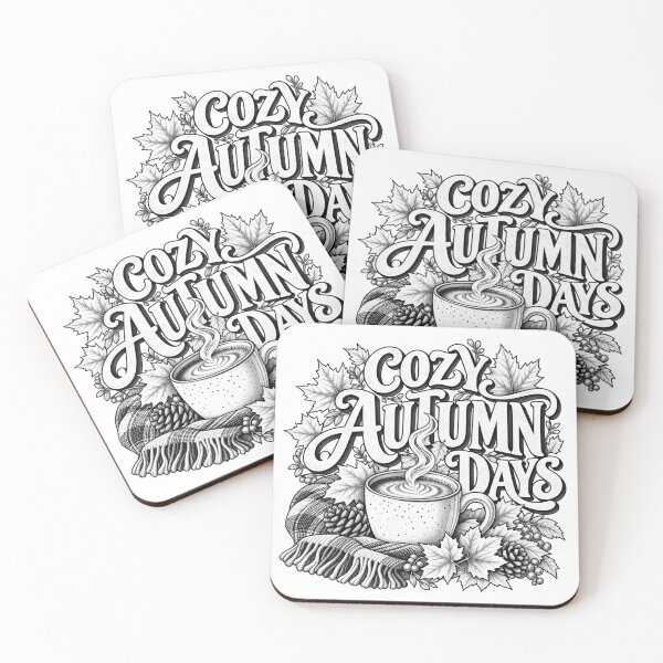 Item preview, Cozy Autumn Days Shirt, Vintage Fall Coffee Design, Autumn Leaves Sticker, Cozy Fall PNG, Coffee Lover Design designed and sold by CraftNestNoor.
