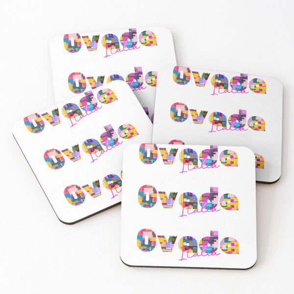 Item preview, Ovada, Alessandria, Italy, Italia, colorful typography design for travellers designed and sold by Wanderful-roads.