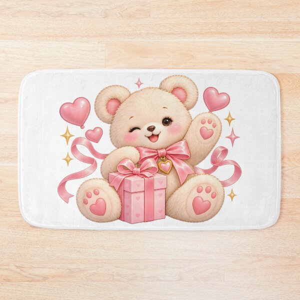 Item preview, Cute Teddy Bear With Pink Gift designed and sold by Dovarune.