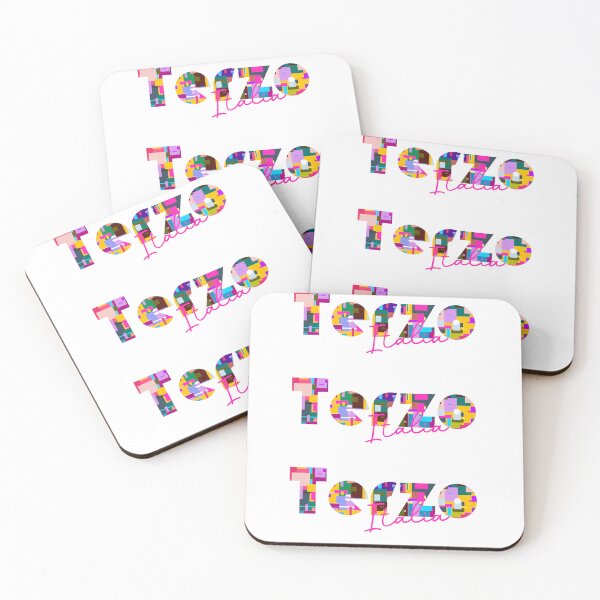 Item preview, Terzo, Alessandria, Italy, Italia, colorful typography design for travellers designed and sold by Wanderful-roads.