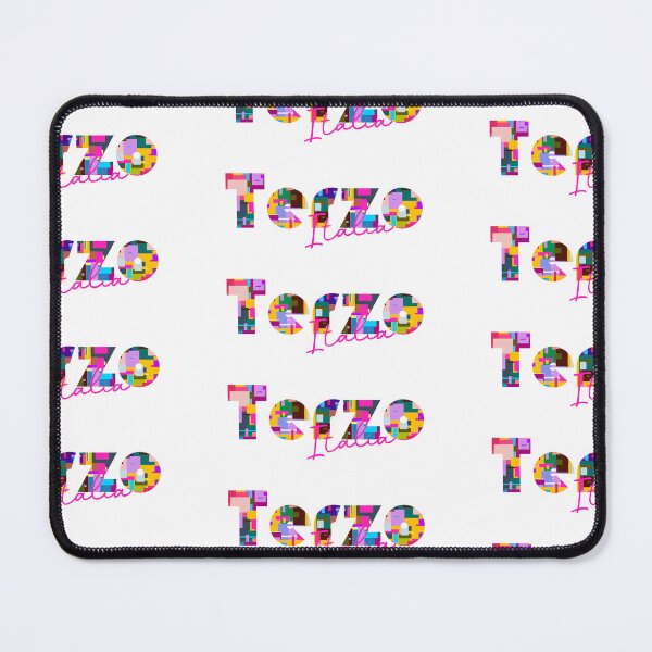 Item preview, Terzo, Alessandria, Italy, Italia, colorful typography design for travellers designed and sold by Wanderful-roads.