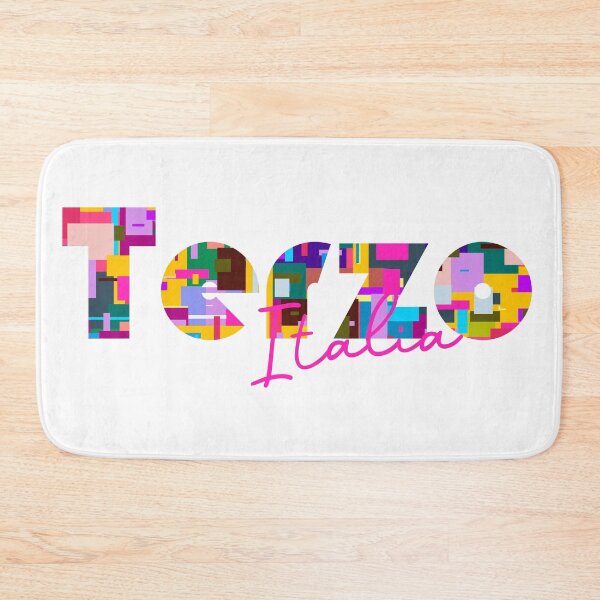 Item preview, Terzo, Alessandria, Italy, Italia, colorful typography design for travellers designed and sold by Wanderful-roads.