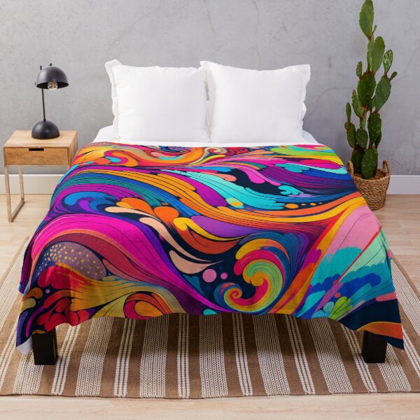 Artikelvorschau, Rainbow Flourish – Colorful Psychedelic Swirl Pattern entworfen und verkauft von symbolic Tees.
