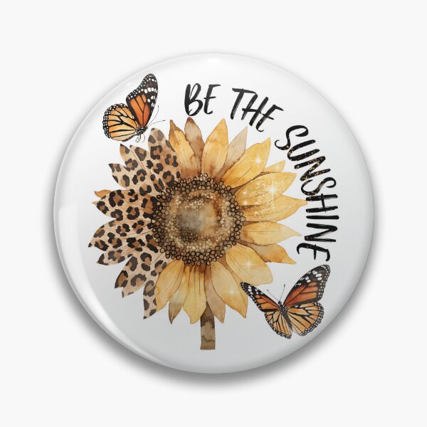 Item preview, Be The Sunshine Arched Quote With Rustic Sunflower and Butterflies designed and sold by AZABSTORE.