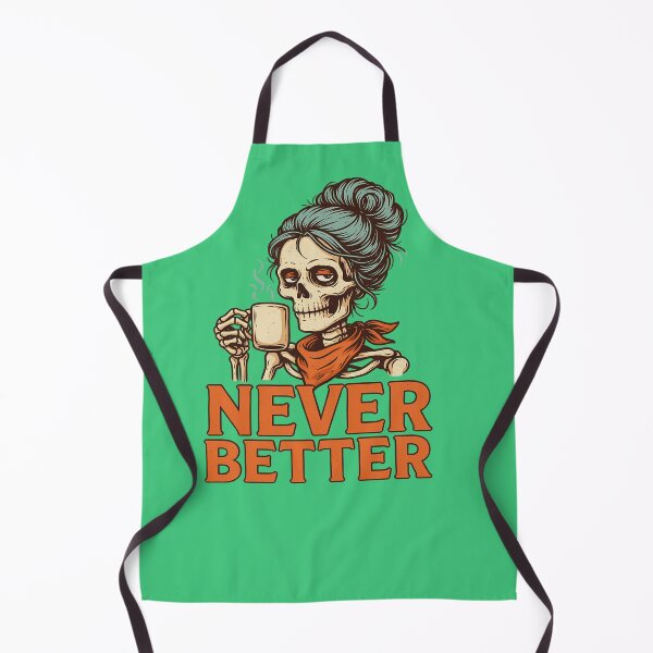 Item preview, Never Better Messy Bun Skeleton Halloween Coffee Lover designed and sold by Endless7Art.