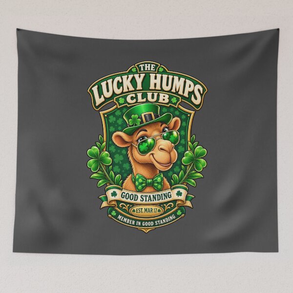 Item preview, The Lucky Humps Club St Patrick's Day Camel Design – Funny Irish St. Patrick's Day Graphic T-Shirt designed and sold by Camel & Quirk.