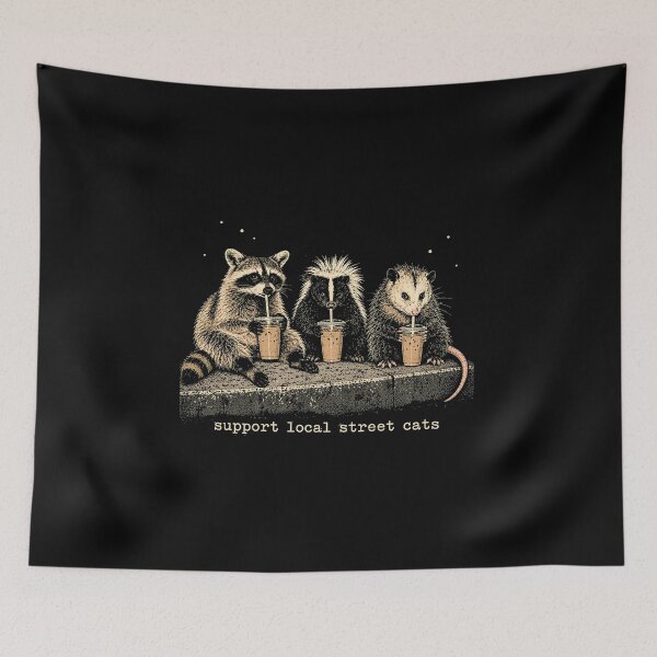 Item preview, Fanny Raccoon local stray cats designed and sold by MalwasBasket.