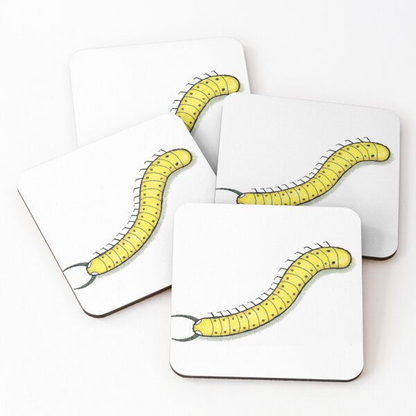 Item preview, Yellow Centipede Illustration Stylized Insect Art designed and sold by Ihor Ivanov.