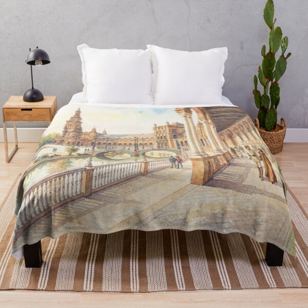 Item preview, Plaza de España in Seville – Galactic Watercolor designed and sold by JMAVILA ART.