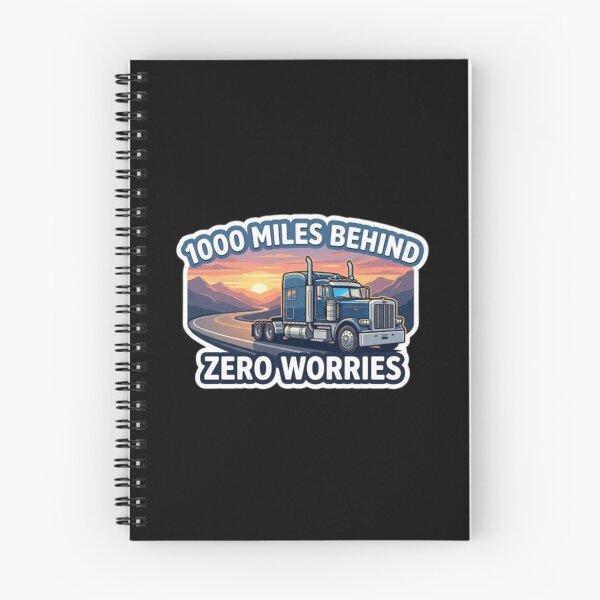 Item preview, 1000 Miles Behind Zero Worries Vintage Blue Semi Truck designed and sold by PoleksGraphics.