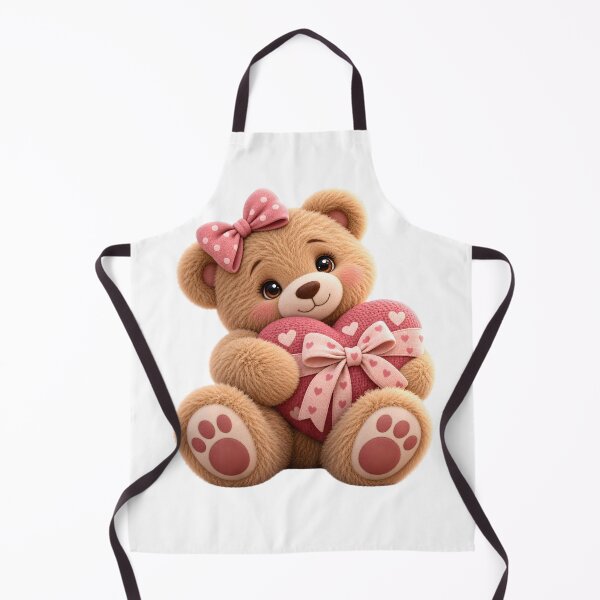 Item preview, Fluffy Teddy Bear With Heart Bow designed and sold by Dovarune.