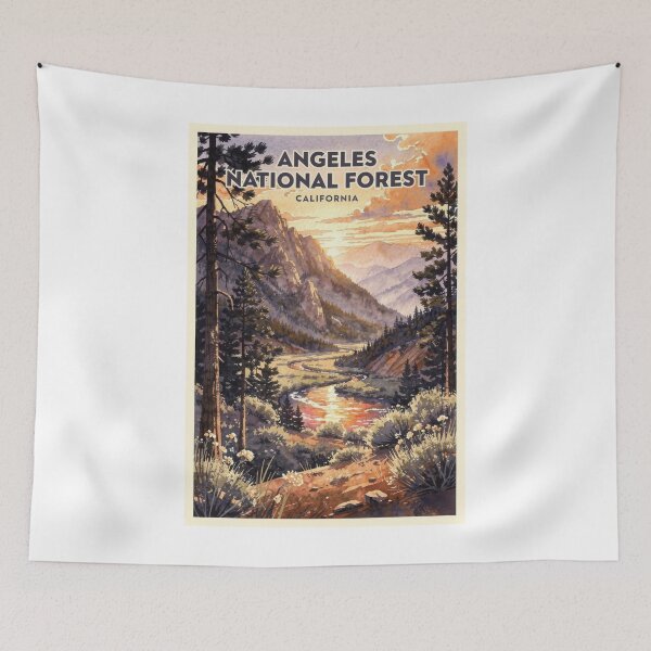 Item preview, Angeles National Forest California Vintage Watercolor Travel designed and sold by Teelogic.