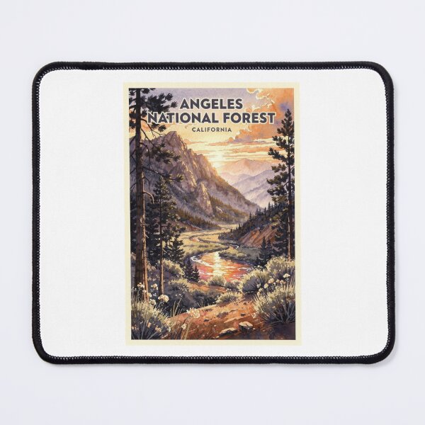 Item preview, Angeles National Forest California Vintage Watercolor Travel designed and sold by Teelogic.