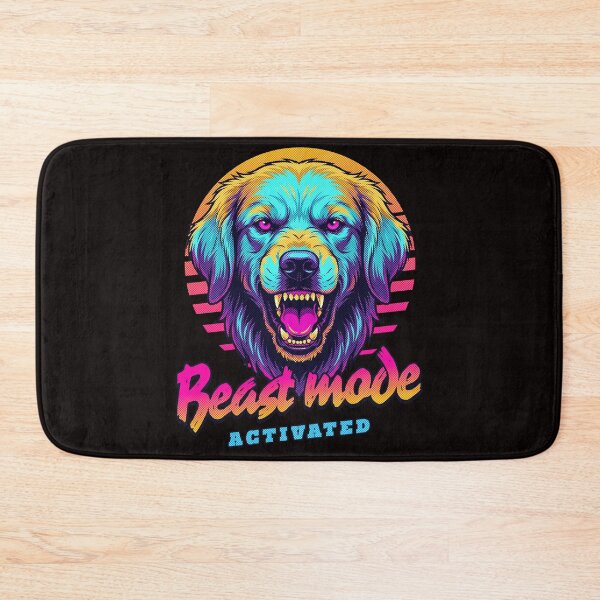 Item preview, Golden Retriever Beast Mode - Neon Cyberpunk Horror designed and sold by PixelsPaws.