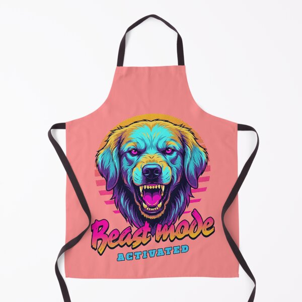 Item preview, Golden Retriever Beast Mode - Neon Cyberpunk Horror designed and sold by PixelsPaws.