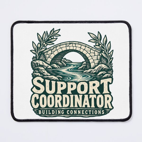 Item preview, NDIS Support Coordinator – Building Connections Linocut designed and sold by Witcrafters.