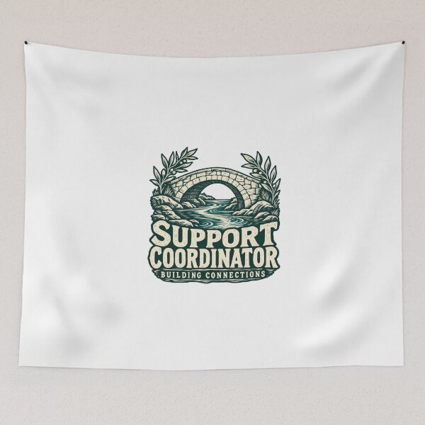 Aperçu de l'œuvre Coordonnatrice du soutien NDIS – Création de liens (linogravure) créée et vendue par Witcrafters.
