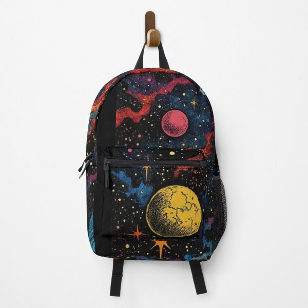 Item preview, Night Sky Stars - Colorful Moon Planet Galaxy Poster designed and sold by WavyCurve.