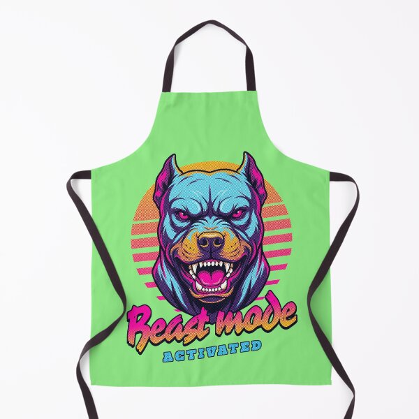Item preview, Pitbull Beast Mode - Neon Cyberpunk Horror designed and sold by PixelsPaws.