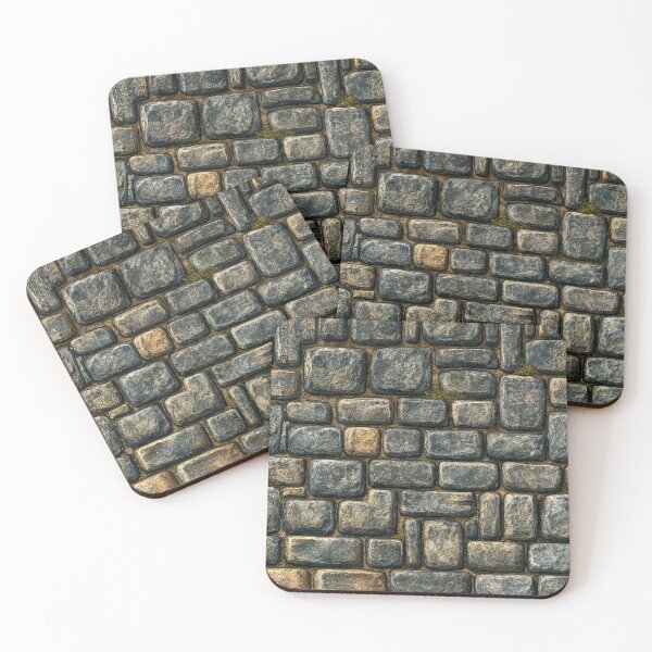 Item preview, Aged Grey Mossy Fortress Stone Masonry designed and sold by Piotrek0001.