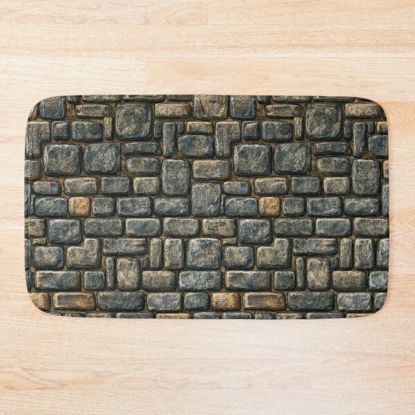 Item preview, Aged Grey Mossy Fortress Stone Masonry designed and sold by Piotrek0001.