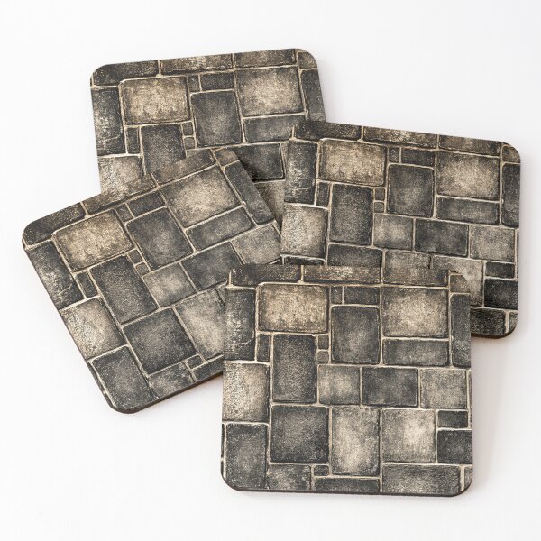 Item preview, Dark Grey Weathered Castle Block Wall Art designed and sold by Piotrek0001.