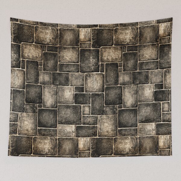 Item preview, Dark Grey Weathered Castle Block Wall Art designed and sold by Piotrek0001.