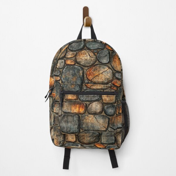 Item preview, Rustic Fieldstone Wall with Warm Amber Accents designed and sold by Piotrek0001.