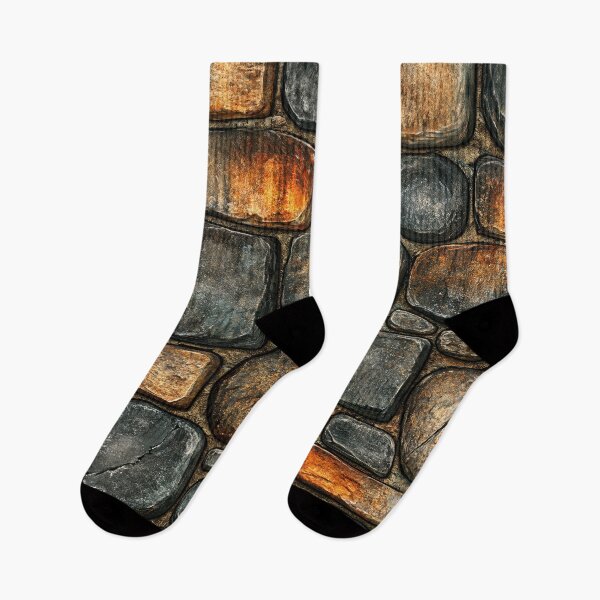 Item preview, Rustic Fieldstone Wall with Warm Amber Accents designed and sold by Piotrek0001.