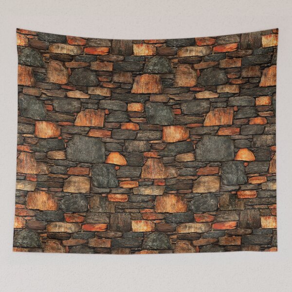 Item preview, Earthy Terracotta and Slate Fortress Wall Art designed and sold by Piotrek0001.