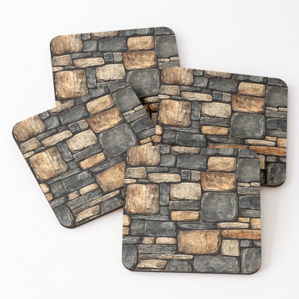 Item preview, Weathered Slate and Golden Sandstone Wall designed and sold by Piotrek0001.