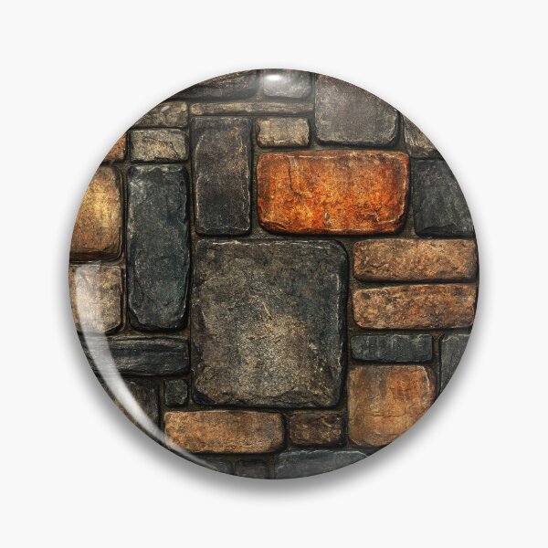 Item preview, Stacked Slate Masonry with Warm Amber Accents designed and sold by Piotrek0001.