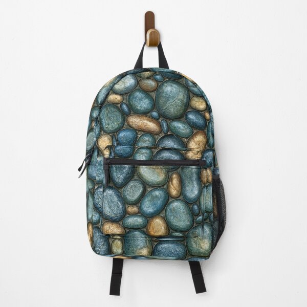 Item preview, Polished River Pebble Mosaic in Teal and Gold designed and sold by Piotrek0001.